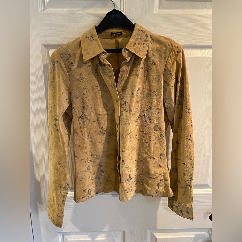 VINTAGE Suede Jacket, New Frontier, snap closure  no tag but believe Small